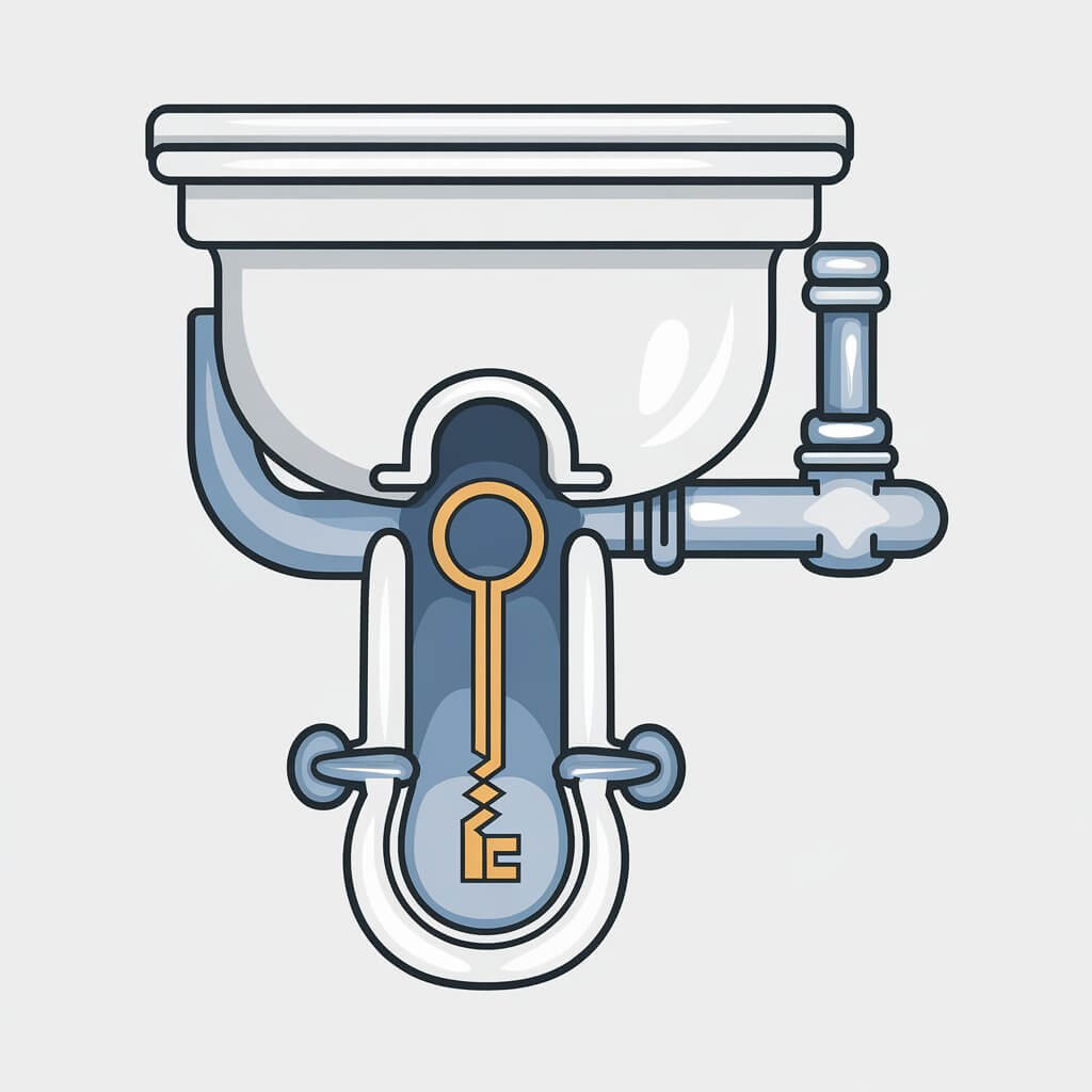 toilet p-trap diagram